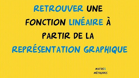Retrouver fonction linéaire à partir du graphique