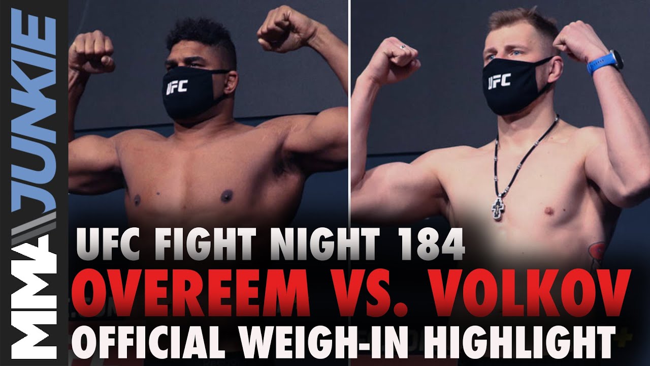Alistair Overeem Alexander Volkov Combine For 519 5 Pounds Ufc Fight Night 184 Weigh In Highlight News Break