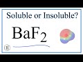 Solubility of Barium Fluoride Concepts
