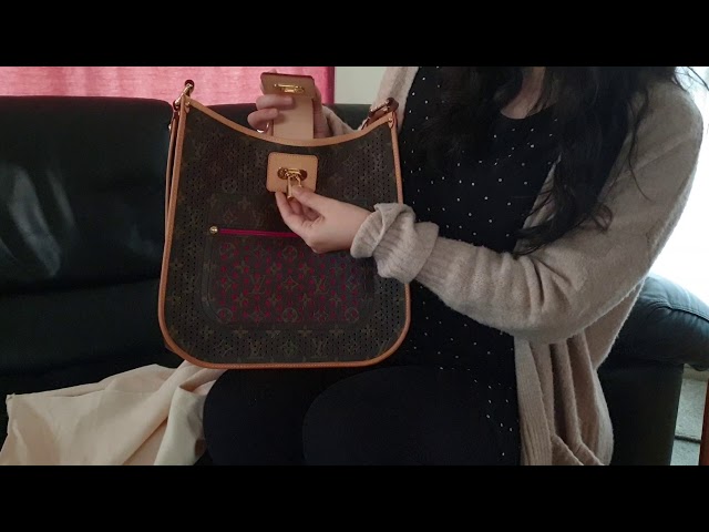 Louis Vuitton perforated musette in fuschia 2006 limited edition 