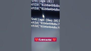 MongoDB Operators #shorts #mongodb