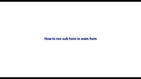 Add sub form into main form vb.net