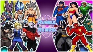 DRAGON BALL SUPER vs JUSTICE LEAGUE! (Beerus, Jiren, Goku vs Superman, Batman, Flash) RUMBLE REWIND!