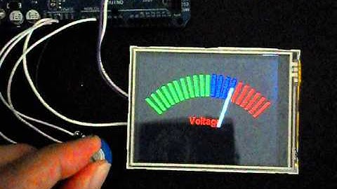 JP serial 3.2" TFT color LCD Module analog bar meter project video