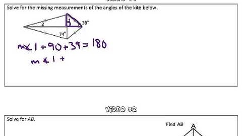 Properties of Kites and Trapezoids Video #1