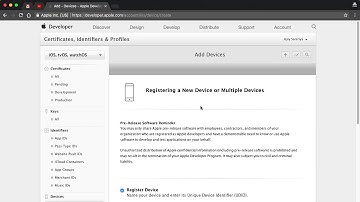 Add UDID of your devices into your Apple Developer Account iOS 11