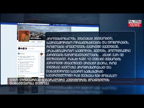 ნინო ლომჯარიამ გენერალური აუდიტორის მოადგილის თანამდებობა დატოვა