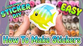 DIY Tropical Fish Emoji Sticker 🐠 How To Make Stickers At Home Step By Step Tutorial 🔥Day 108 #art