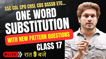 Class 17 One Word Substitution || With New Pattern Questions Mock Test by Jaideep Sir