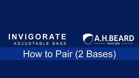 Invigorate Adjustable Base  How to Pair 2 Bases