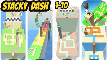 Stacky Dash Levels 1 - 10 Gameplay Walkthrough | (IOS - Android)