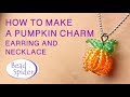 How To Make A Beaded Pumpkin Charm Necklace or Earrings For Halloween 2020