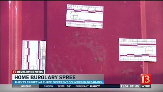 Home burglaries in three counties