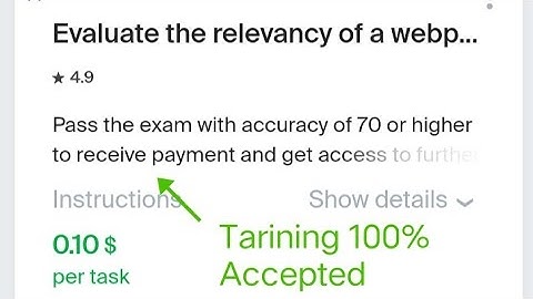 Evaluate the relevancy of a webpage to a user query 0.10 Tarining 100% Accepted Toloka Easy Task