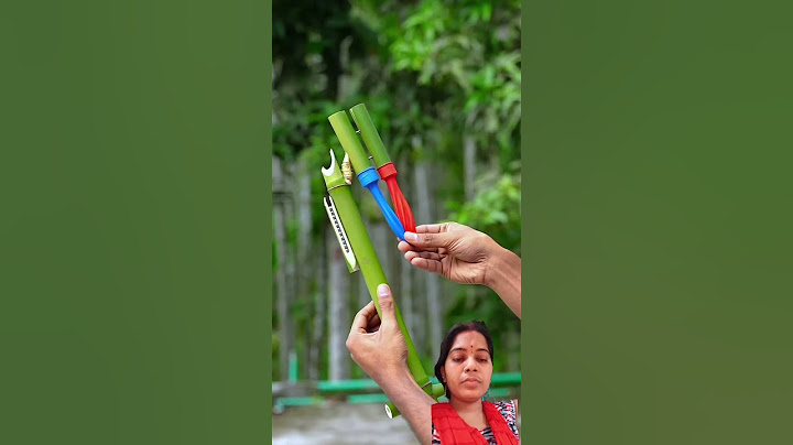 DIY Bamboo Creations with Two Colour Balloons Slingshots #Diy #bamboo #slingshots #bambooart#funny