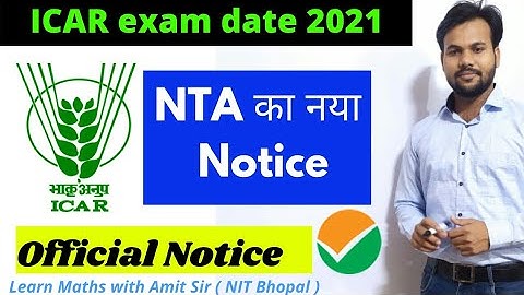 Icar application form 2021 || icar exam 2021 || icar 2021 exam date