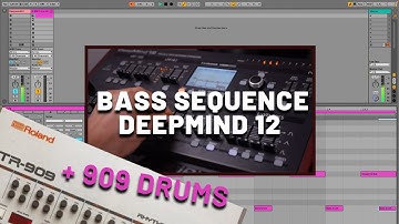 909 Drums + Bass Sequence with Behringer DeepMind 12 [Synthesizer Demo] (No Talking)