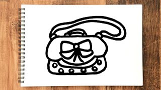 How To Draw A Cute Telephone | Telephone Drawing Step By Step For Kids