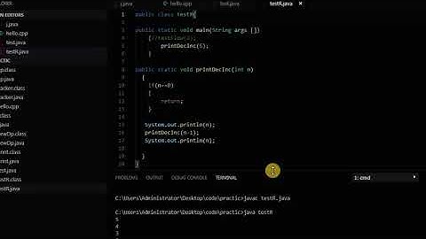 print Decreasing Increasing with Recursion