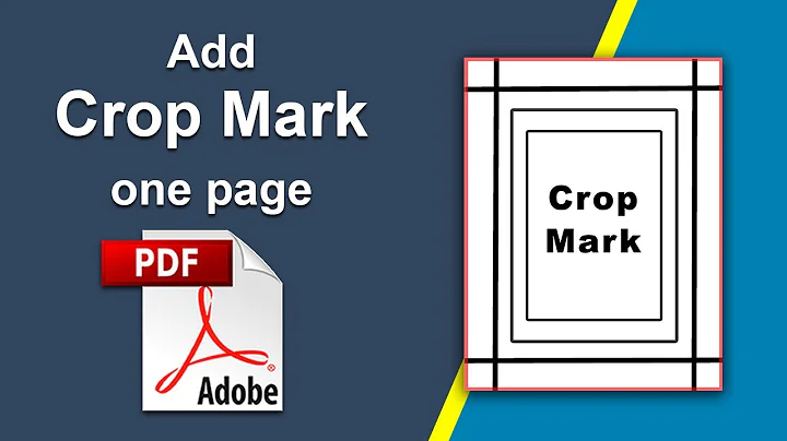 How to add crop marks one page of a pdf using Adobe Acrobat Pro DC