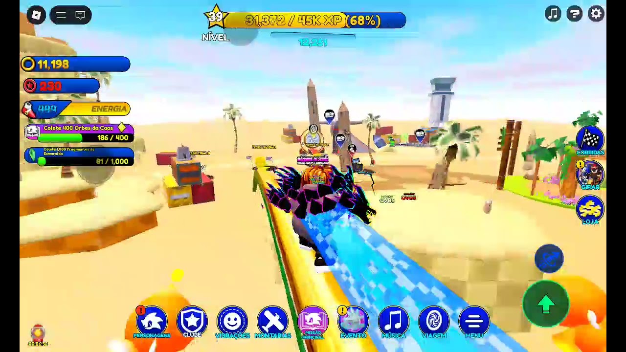 Jogando Sonic speed simulator parte 3