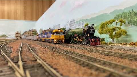 HO Scale Auscision NR hauled Indian Pacific passenger train. at TNMRC