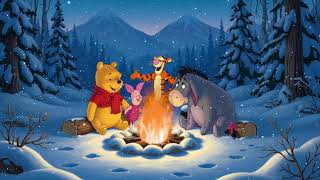 Winnie the Pooh Winter Evening 🌙 | Gentle 1950s Oldies in Another Room on a Quiet Snowy Night