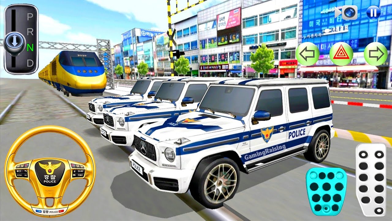 New Police Mercedes G Wagon Vs Golden Train - 3D Driving Class - 3D Driving Class Game - Car Game