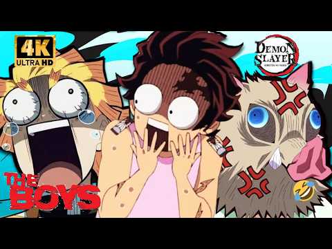 Tanjiro, Inosuke & Zenitsu Being a Chaotic Trio for 10 Minutes Straight 🐗⚡| #DemonSlayer #AnimeFunny
