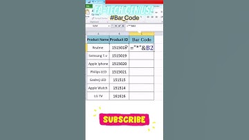 Mastering Barcode Creation in MS Excel #shortvideo #youtubeshorts #youtube #ytshorts