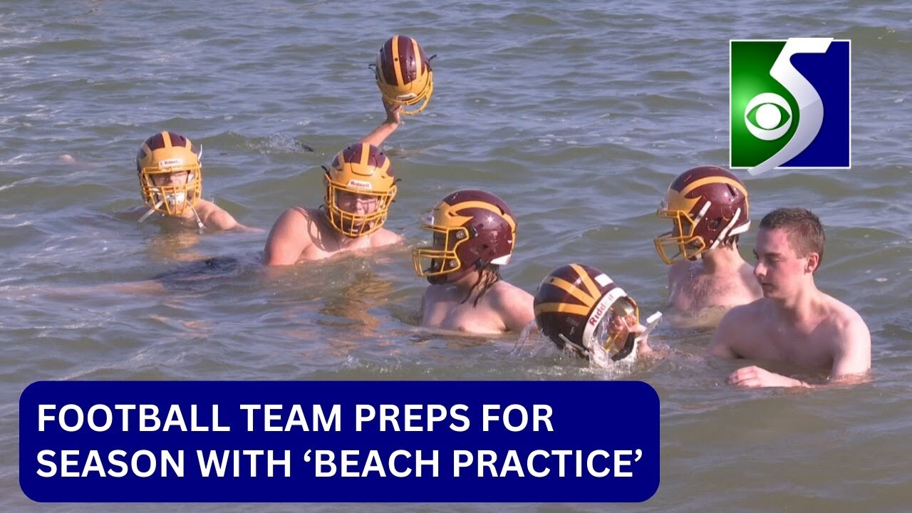 Au GresSims football team preps for season with ‘beach practice’ YouTube