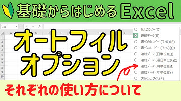 Excel【オートフィルオプション】の機能について