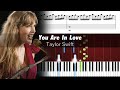 Taylor Swift - You Are In Love (Eras Tour) - Accurate Piano Tutorial with Sheet Music