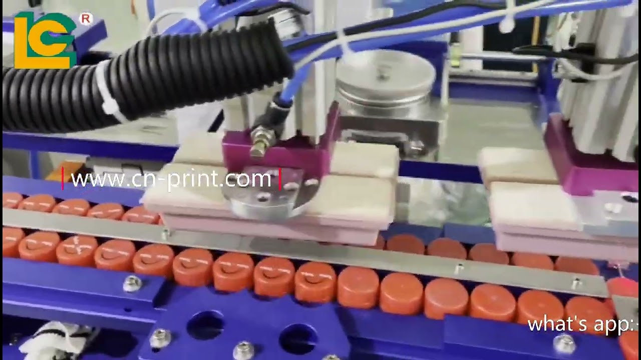 2 colors automatic pad printing machine for caps