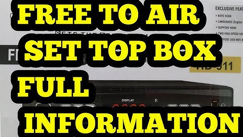 CEMAX HD-911 FREE TO AIR SET TOP BOX MENU SOFTWARE FULL INFORMATION