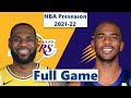 Los Angeles Lakers vs. Phoenix Suns Full Game Highlight | NBA Preseason 2021-22