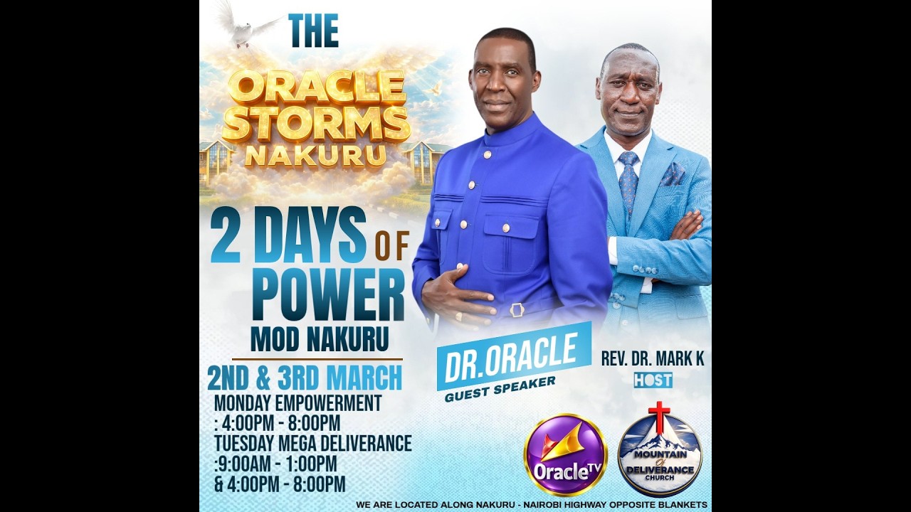 DELIVERANCE FROM COLLECTIVE CAPTIVITY ||  || 2 DAYS OF POWER ||  DAY 2  || THE ORACLE STORMS NAKURU.