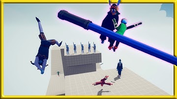 Kick Duo + Spear + NARUTO Cosplay Trio vs Every Faction #2 - TABS MODS GAMEPLAY