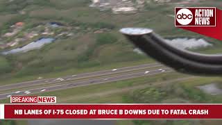Fatal accident shuts down parts of northbound I-75 in Hillsborough County
