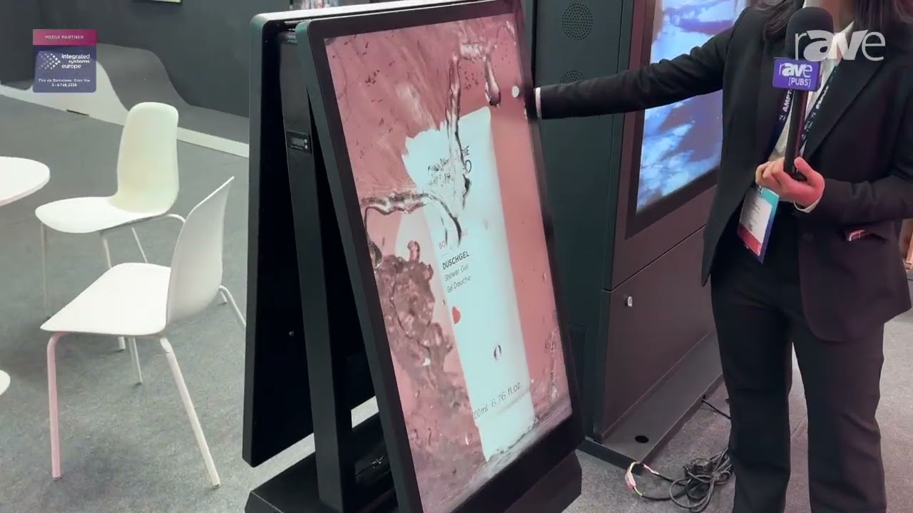 ISE 2026: Screenage Exhibits Double-Sided Outdoor Electric Poster Screen