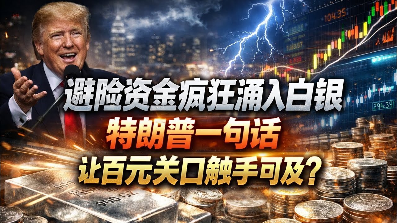 ⚡避险资金疯狂涌入白银,特朗普一句话让百元关口触手可及? #黃金 #白銀 #投資策略 #避險資產 #美元 #贵金属 - YouTube