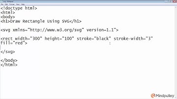 027 Create rectangle using svg - Html Tutorial In Hindi