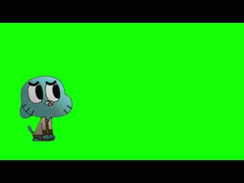 The Amazing World of Gumball - Gumball Sitting Green Screen