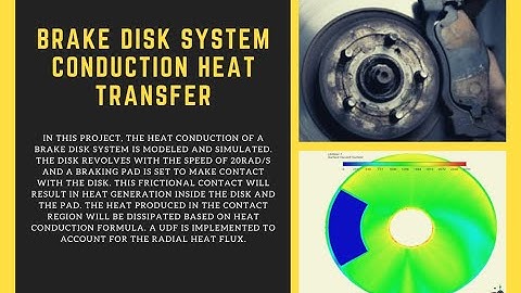 ANSYS FLUENT Training: Brake Disk System Conduction Heat Transfer CFD Simulation
