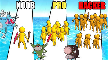 NOOB vs PRO vs HACKER 😱 | In Join Clash 3D | With Oggy And Jack| GAME star PKS YT