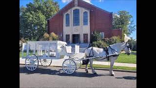 Celebrity White Horse and Funeral Carriage Avenel NJ  to Colonia NJ with Costello FH Oct 22 2021 Wealth