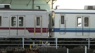 【東武20000系 21804F 先頭車2両 ワンマン転用 館林津覇入場】853Fに先導され 津覇入場、21434F 改造完了し津覇出場！