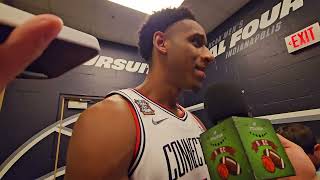 Tarris Reed Jr after UCONN 71.62 Semifinal win over Illinois Final Four 4.4.26