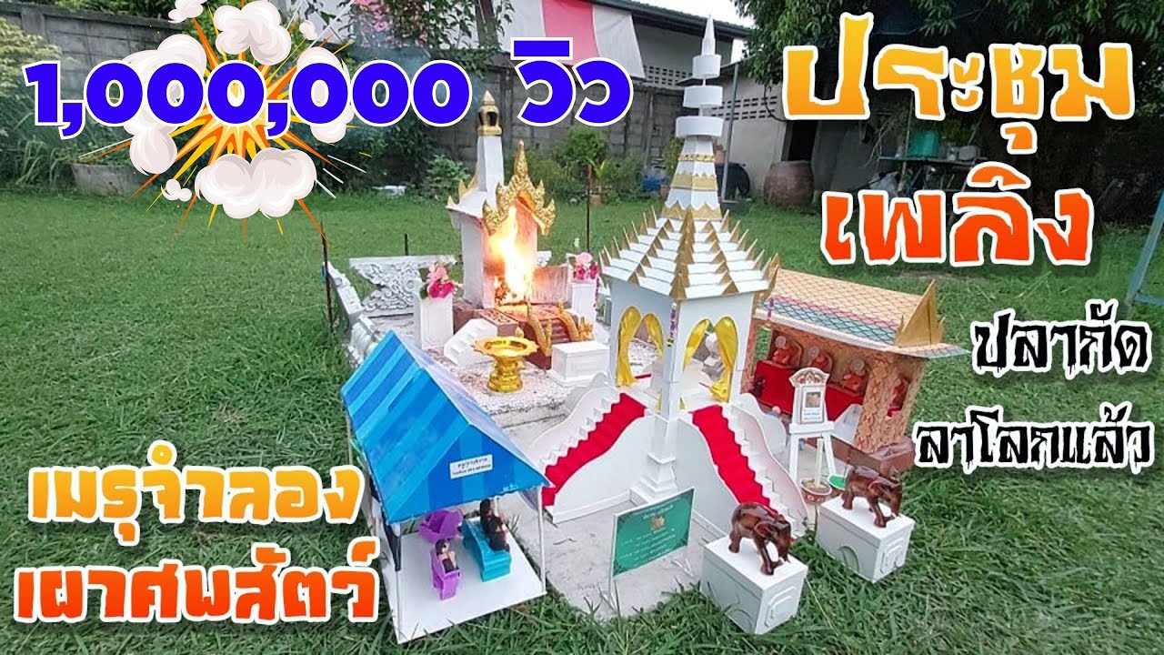 ประชุมเพลิงศพ ปลากัดหม้อ ลาโลกแล้ว เผาเมรุจำลองเผาศพสัตว์สู่สวรรค์