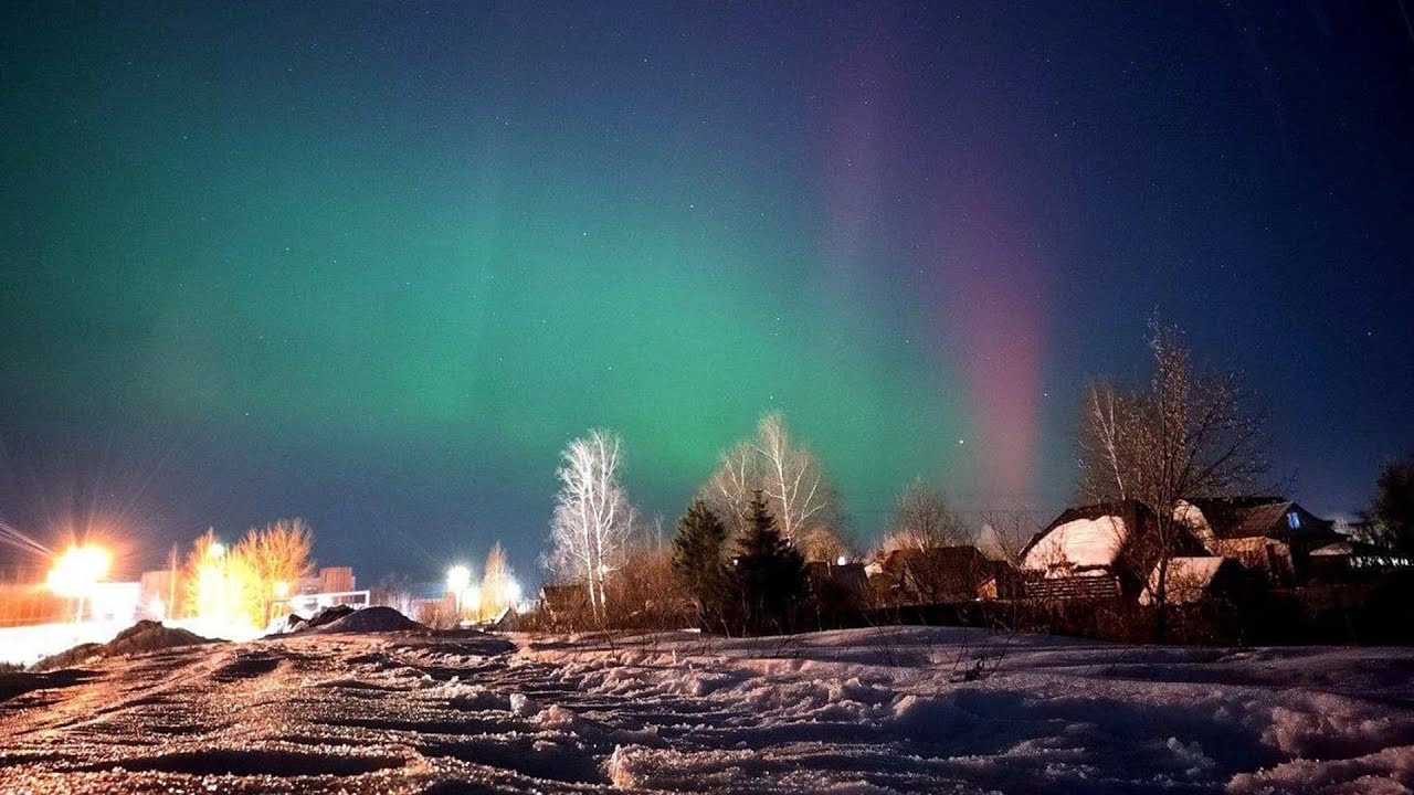 Северное сияние увидели жители Подмосковья и Ленобласти